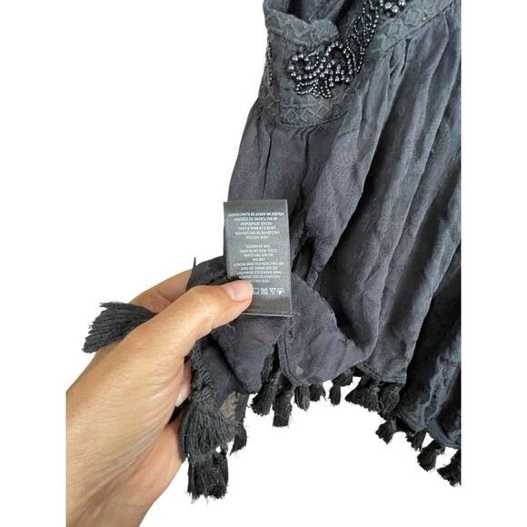 Ecoté Siberian Flowy Embroidered Bead Embellished Tassel Strappy Size Small - Picture 8 of 10